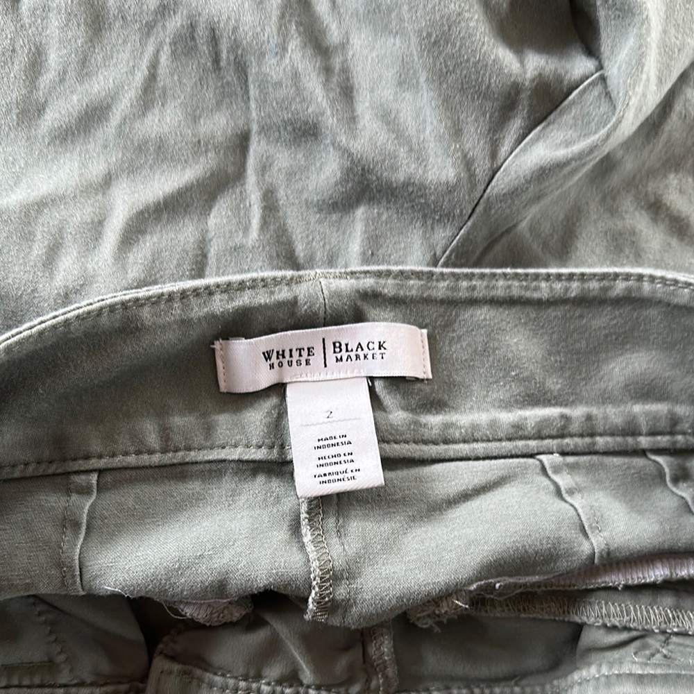 White House Black Market High Waist Pink and Green Summer Shorts - Picture 9 of 10